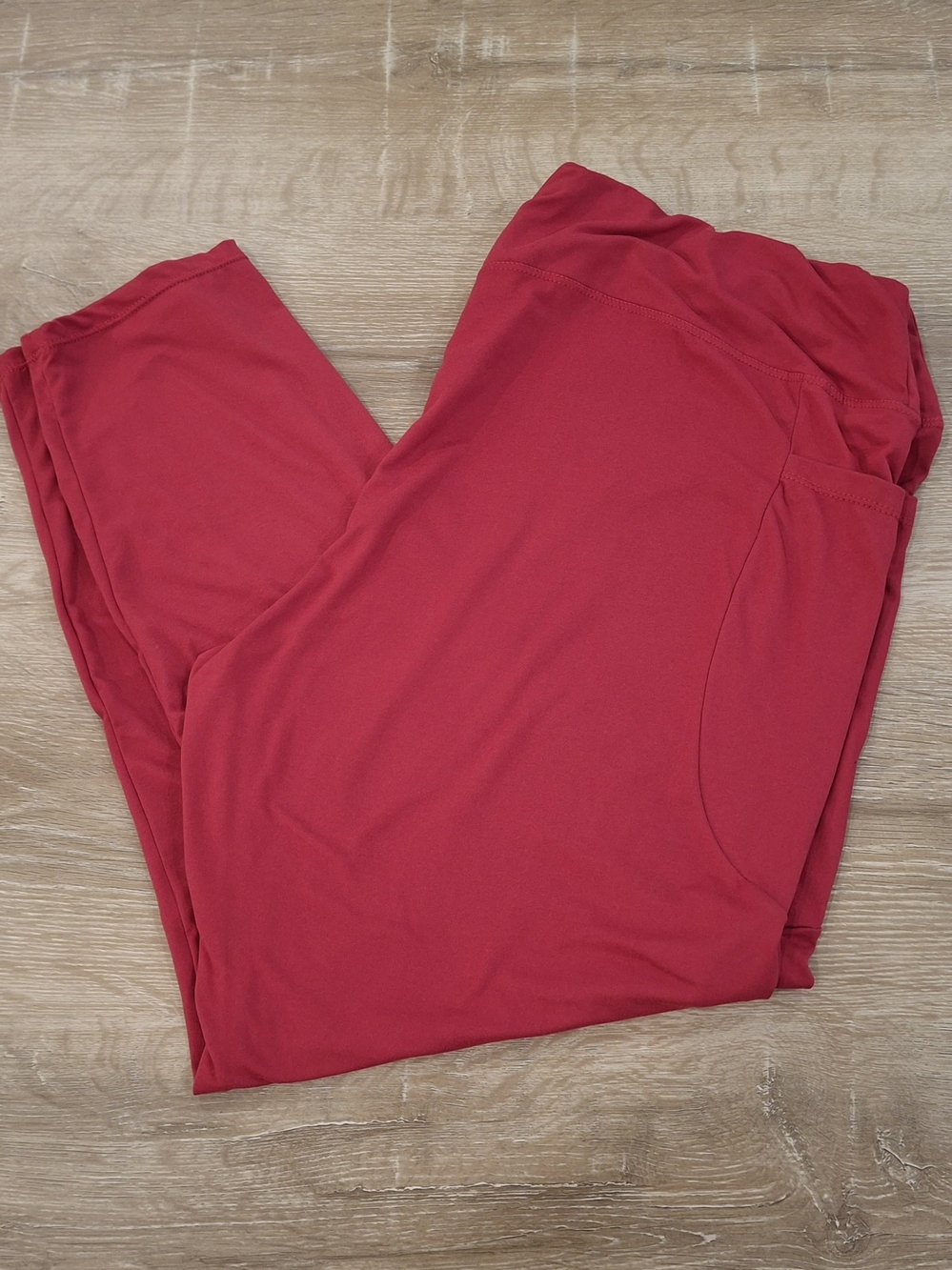 Women's Plus Size Active Leggings 5XL Red Performance Stretch Pants